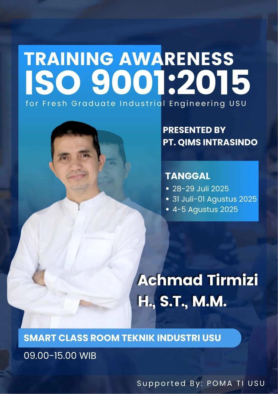 Tingkatkan Value Lulusan: Teknik Industri USU Gelar Training Intensif ISO 9001:2015